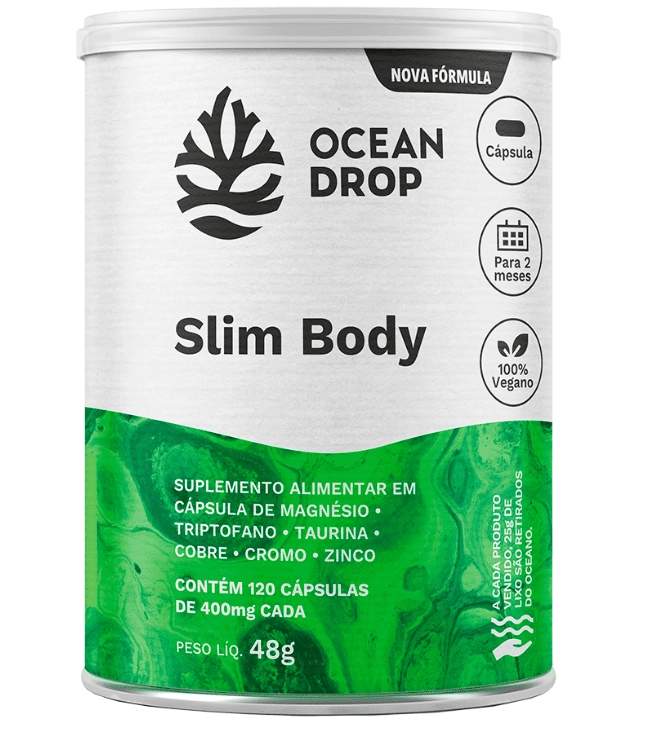 Slim Body com Picolinato de Cromo 400mg, 120 Cápsulas, Ocean Drop