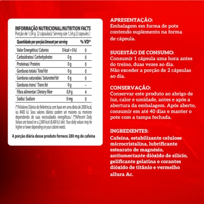 Therma Pro Hardcore com Cafeina, 285mg, 120 Cápsulas, Integralmedica