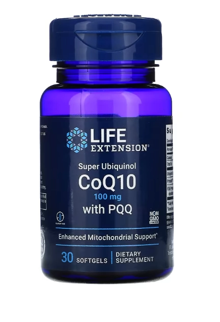 Super Ubiquinol CoQ10 100mg, com PQQ, 30 cápsulas, Life Extension