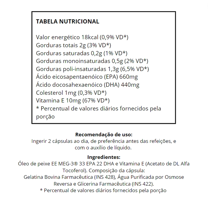Super Ômega 3 (660EPA/440DHA) 1000mg, 60 Cápsulas, Flora Nativa