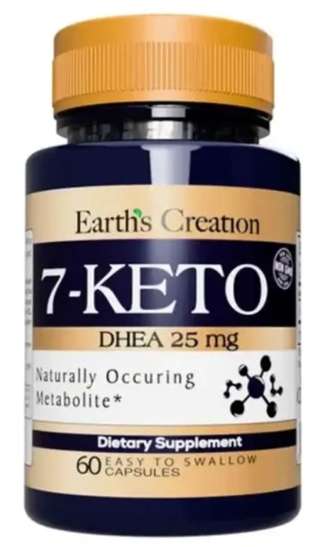 7-Keto 25mg, 60 Cápsulas,  Earth´s Creation