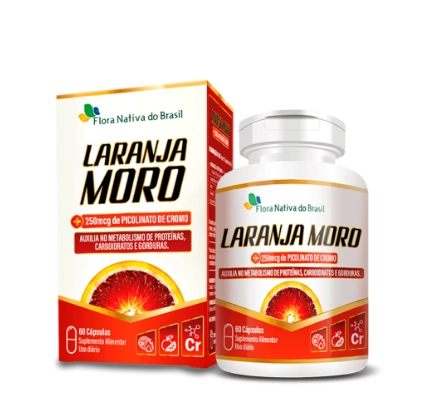 Laranja Moro, 250mcg, 60 capsulas, Flora Nativa