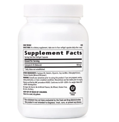 Coenzima CoQ10 100mg, 60 Cápsulas, GNC