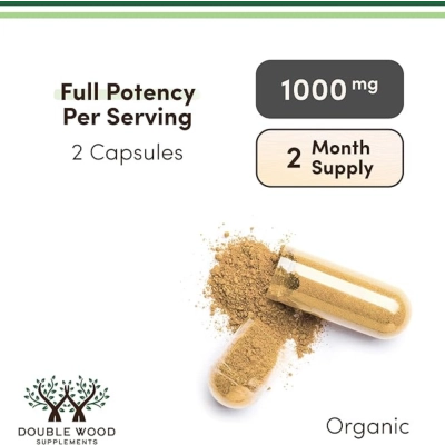 Lion's Mane Mushroom, 500Mg,120 Cápsulas, Double Wood 