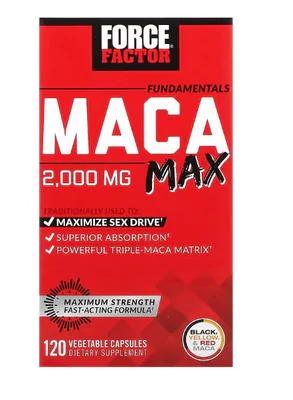 Maca Max, 2.000mg, 120 Cápsulas, Force Factor