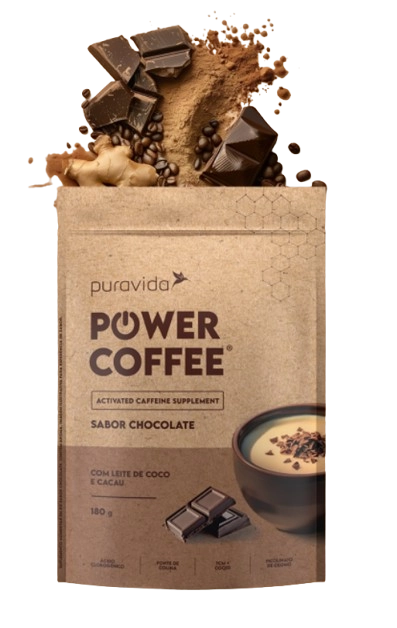 Power Coffee, Sabor Chocolate, 180g, PuraVida