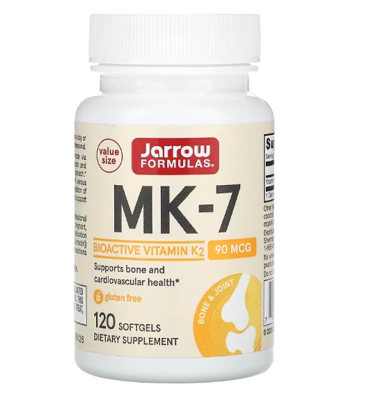 Vitamina MK-7 90mcg, 120 Cápsulas, Jarrow Formulas