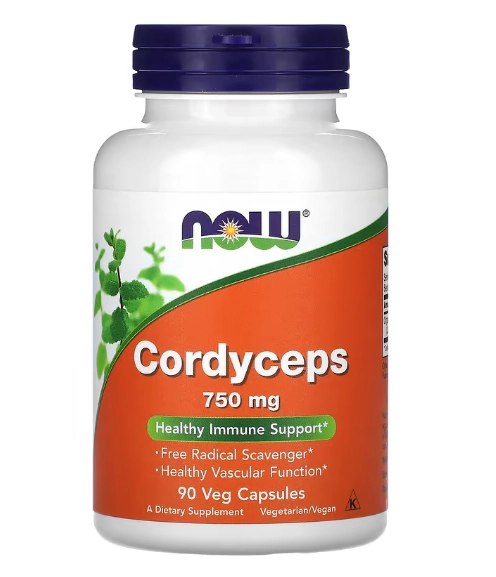 Cordyceps, 750mg, 90 Cápsulas, Now