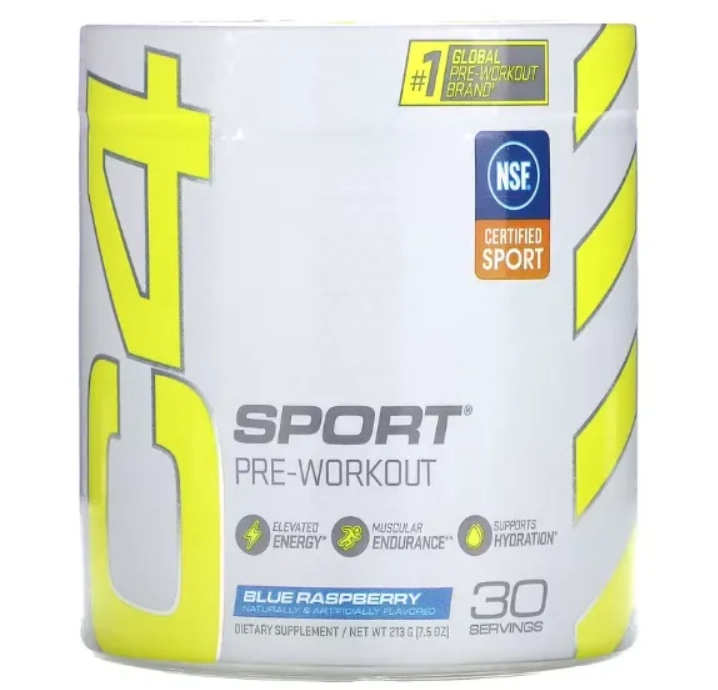 Pré-treino C4 Sport, 213g Sabor Blue Raspberry, Cellucor