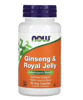 Ginseng e Geléia Real, 90 Cápsulas, Now