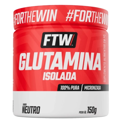 Glutamina Micronizada Isolada 100% Pura, Sabor Neutro, Opções, FTW