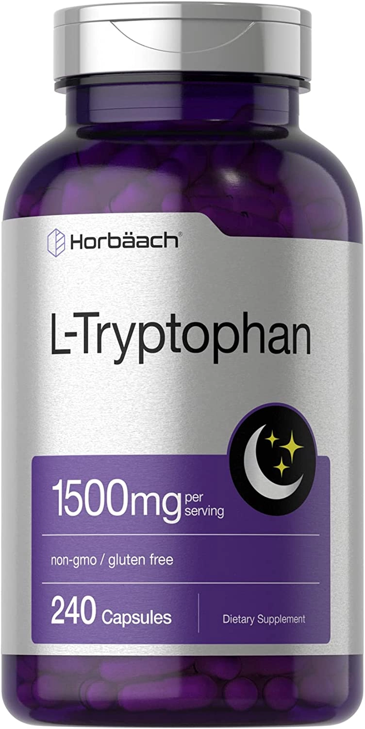 L Triptofano, 1500mg, Fórmula Noturna, 240 Cápsulas, Horbaach