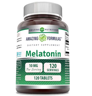 Melatonina 10mg, 120 Comprimidos, Amazing Formulas