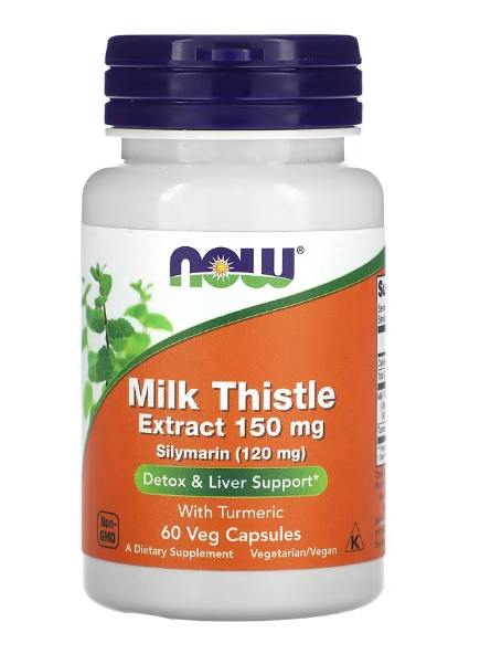 Milk Thistle, Silymarin, 150mg, 60 Cápsulas, Now
