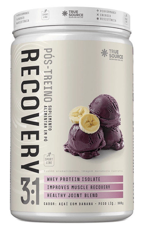 Pós-Treino Recovery Sport Line, 900g Sabor Açaí com Banana, True Source