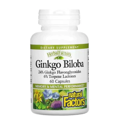 Ginkgo Biloba, 60 Cápsulas, Natural Factors