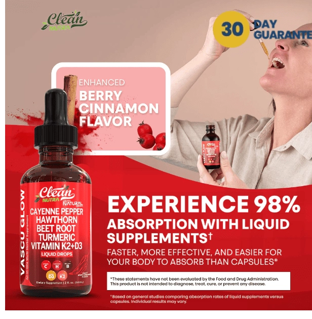 Cayenne Pepper Drops com Cúrcuma, Berberina e Vitamina D2 K3, 60ml, Clean Nutra