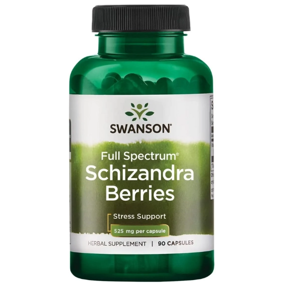 Full Spectrum Schizandra Berries 525mg, 90 Cápsulas, Swanson