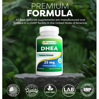 DHEA 25mg, 240 Comprimidos, Best Naturals
