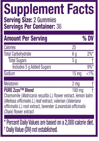 Melatonina ZzzQuil 2mg, 72 Gomas, Vicks