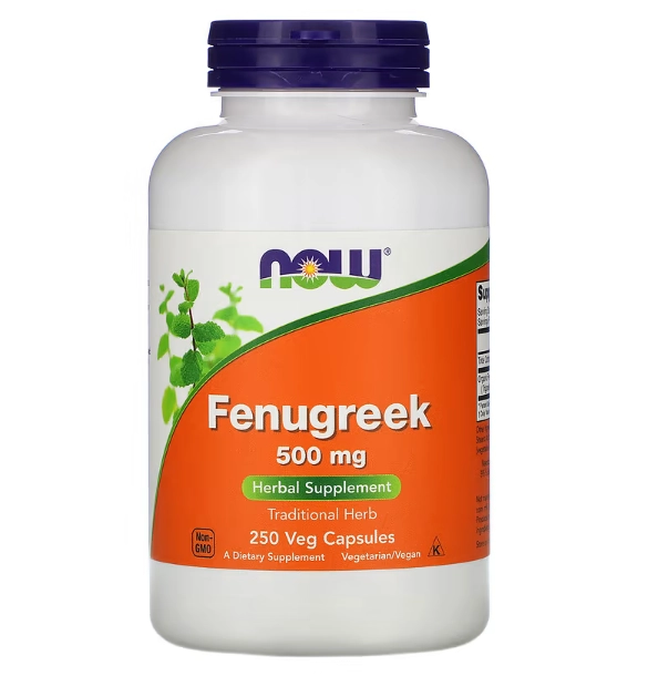 Fenugreek (Feno-Grego), 500mg, 250 Cápsulas, Now