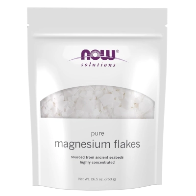 Magnésio Flakes, Relaxamento, Recuperação e Conforto Muscular, 750g, NOW