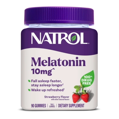 Melatonina em Gomas, 10mg, 180 Gomas de Morango, Natrol