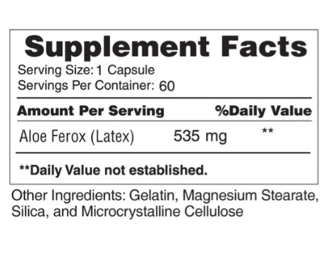 Aloe Ferox da África do Sul 535mg, 60 cápsulas, Earth´s Creation