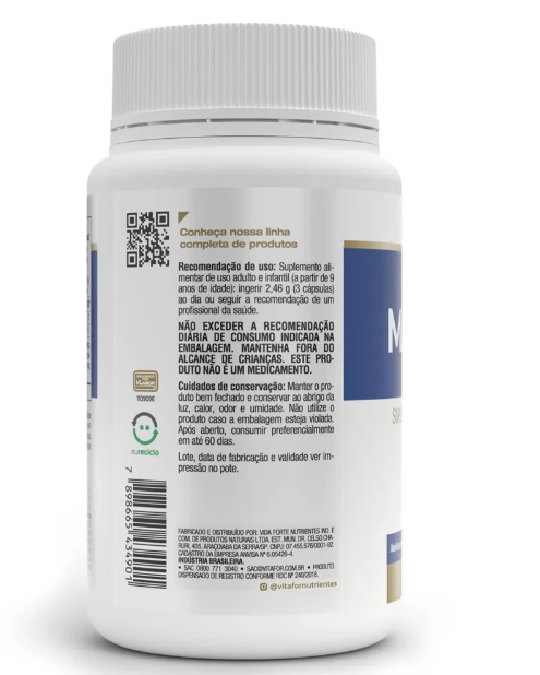 Magnésio Plus, 90 Cápsulas, Vitafor