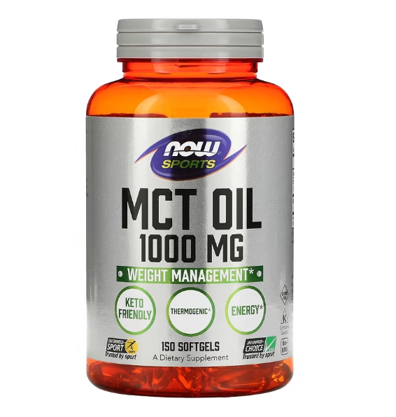 Óleo MCT, 1000 mg, 150 Cápsulas, Now