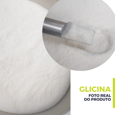 Glicina em pó 100%, 500g, Sem Sabor, 4Well