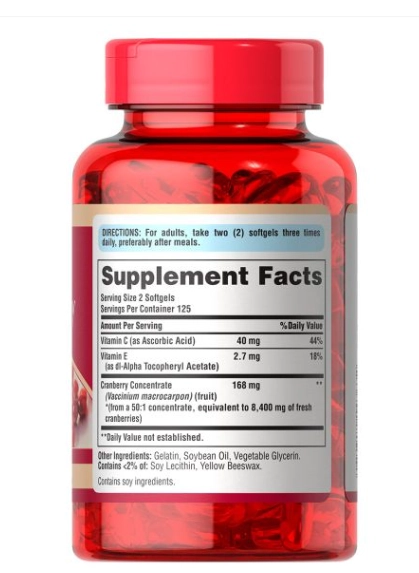 Cranberry, 4200mg, 250 Softgels, Puritans Pride