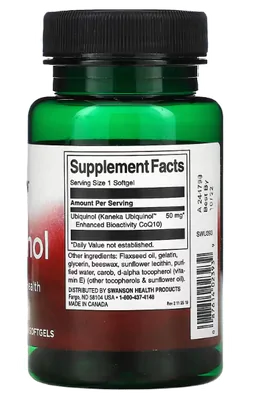 Ubiquinol, 50 mg, 60 Cápsulas Softgel, Swanson