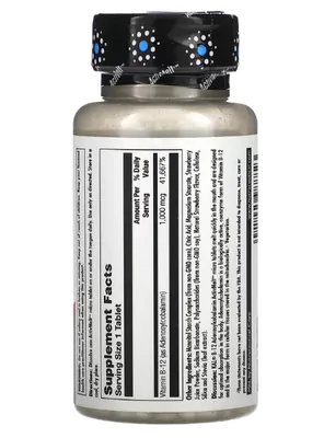 Vitamina  B-12 adenosilcobalamina, 1.000mcg, 90 microcomprimidos Sabor morango, KAL