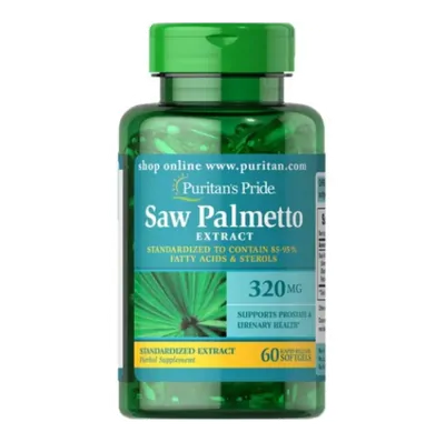 Saw Palmetto, 320mg, 60 Cápsulas em Gel, Puritan's Pride