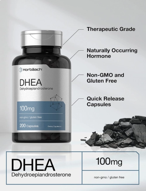 Dhea 100mg, 200 Cápsulas, Horbaach
