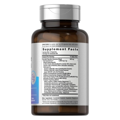 Essential Digestive Enzymes 1000mg, 100 Cápsulas, Horbäach