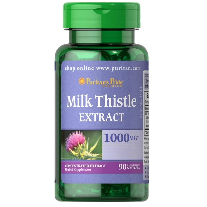 Milk Thistle, 1000mg, 90 Cápsulas, Puritan's Pride