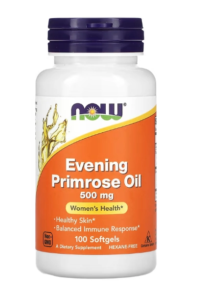 Óleo de Prímula, 500mg, 100 Cápsulas, Now