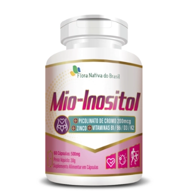Mio-inositol + Vitaminas, 500mg, 60 cápsulas