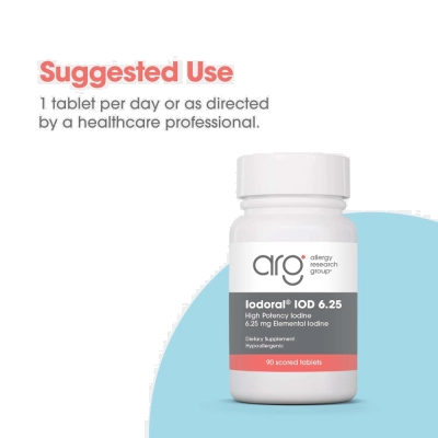 Optimox Iodoral, 6.25mg, 90 Tablets, ARG