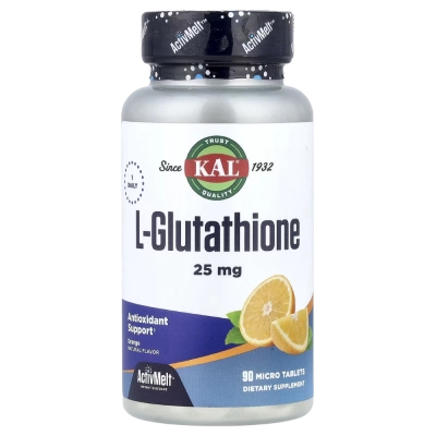 L-Glutathione ActivMelt, 25 mg, 90 Microcomprimidos, Sabor Laranja,  Kal