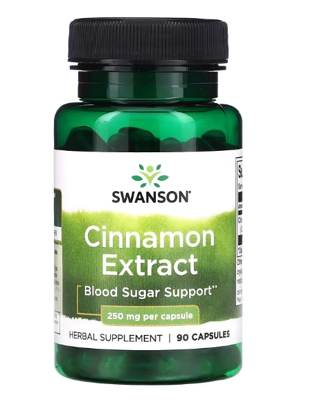 Extrato de Canela, 250mg, 90 Cápsulas, Swanson