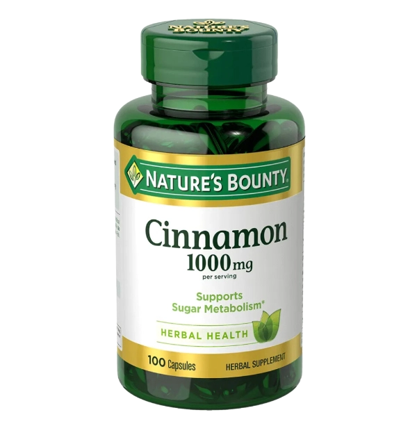 Cinnamon (canela), 1000mg,, 100 Cápsulas, Nature's Bounty