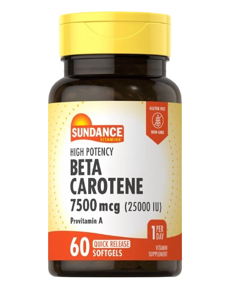 Beta Caroteno 7500mcg / 25000UI, 60 cápsulas, Sundance
