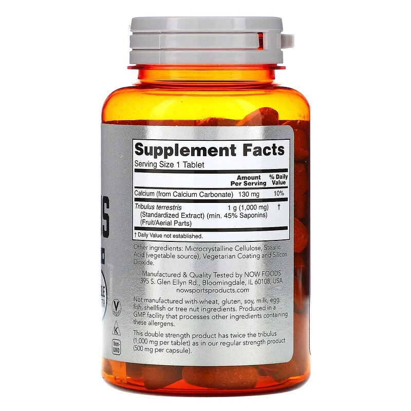 Tribulus, 1000mg, 90 Comprimidos, Now