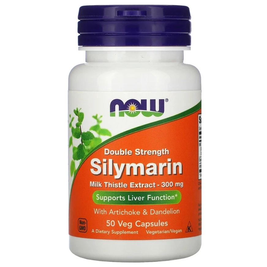 Milk Thistle, Silymarin Dosagem Dupla, 300mg, 50 Capsulas, Now