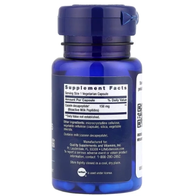 Bioactive Milk Peptides, Peptídeos Bioativos do Leite, 30 Cápsulas, Life Extension