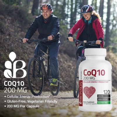Coenzima CoQ10, 200mg, 120 Cápsulas, Bronson