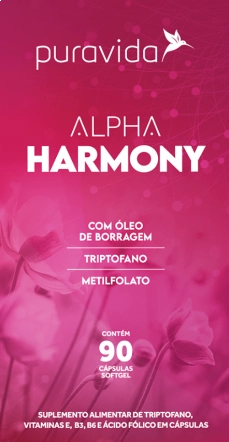 Alpha Harmony  Colágeno com Triptofano e Vitaminas, 90 Cápsulas, Puravida